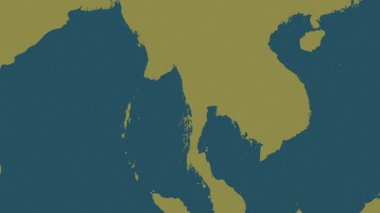 Tayland haritası - sür. Bölgeler. Desen.