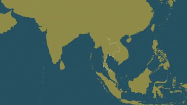 Tayland haritası - süzül. Bölgeler. Desen.