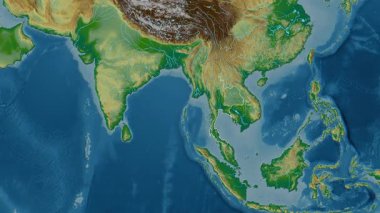 Tayland haritası - süzül. Bölgeler. Fiziksel.