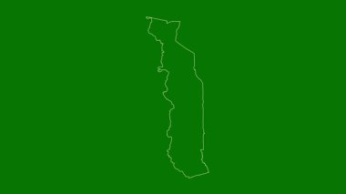 Togo haritası - çizgi film. Bölgeler. Uydu.