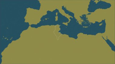 Tunus haritası - özüt. Bölgeler. Desen.