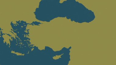 Türkiye, Türkiye haritası - sür. Bölgeler. Desen.