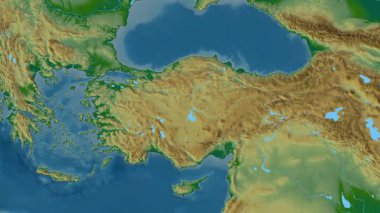 Türkiye, Türkiye haritası - sür. Bölgeler. Fiziksel.