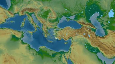 Türkiye, Türkiye haritası - süzül. Bölgeler. Fiziksel.