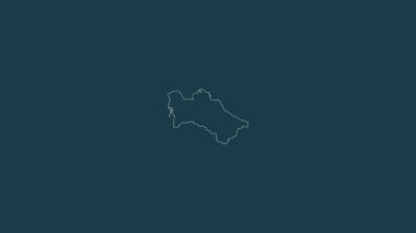 Türkmenistan haritası - sağlam. Bölgeler. Fiziksel.