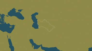 Türkmenistan haritası - zoom. Bölgeler. Desen.