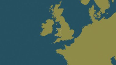 Galler - Büyük Britanya haritası- çıkarıldı. Bölgeler. Desen.