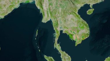 Tayland haritası - sür. Sınır. Uydu.