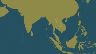 Tayland haritası - süzül. Sınır. Desen.