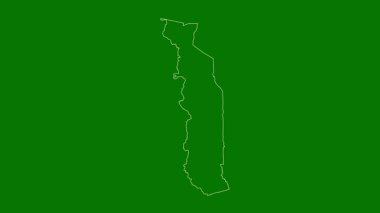 Togo haritası - çizgi film. Sınır. Uydu.