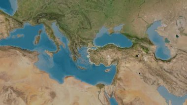 Türkiye, Türkiye haritası - süzül. Sınır. Uydu.