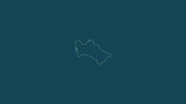 Türkmenistan haritası - sağlam. Sınır. Uydu.