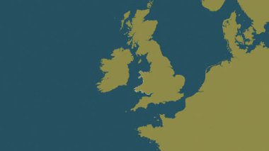 Galler - Büyük Britanya haritası- süzülüyor. Sınır. Desen.