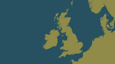 Birleşik Krallık haritası - sür. Sınır. Desen.