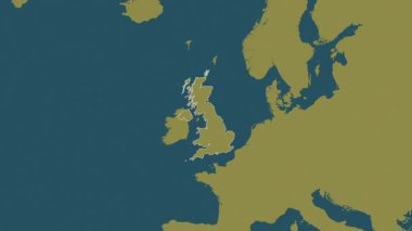 Birleşik Krallık haritası - yakınlaştır. Sınır. Desen.