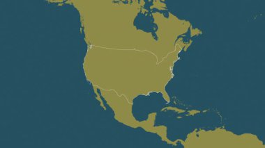 Birleşik Devletler haritası - yakınlaştır. Sınır. Desen.