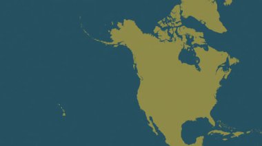 Alaska ve Hawaii haritasıyla Amerika Birleşik Devletleri - sür. Sınır. Desen.