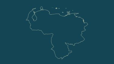Venezuela haritası - çizgi film. Sınır. Uydu.