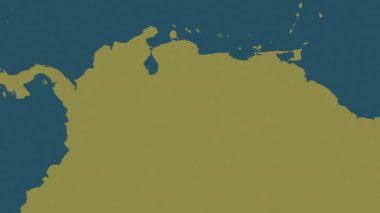 Venezuela haritası - sür. Sınır. Desen.