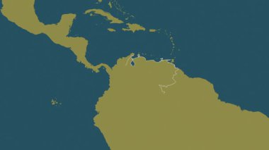 Venezuela haritası - süzül. Sınır. Desen.