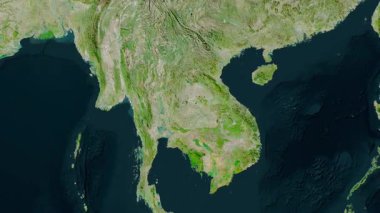 Vietnam haritası - sür. Sınır. Uydu.