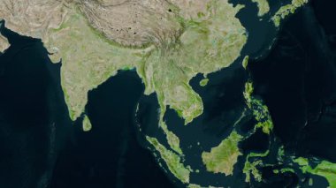 Vietnam haritası - süzül. Sınır. Uydu.