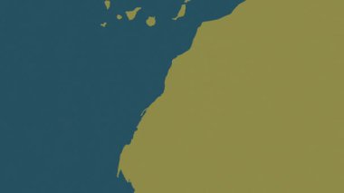 Batı Sahra haritası - sür. Sınır. Desen.