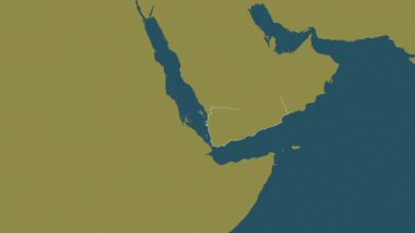 Yemen haritası - süzül. Sınır. Desen.