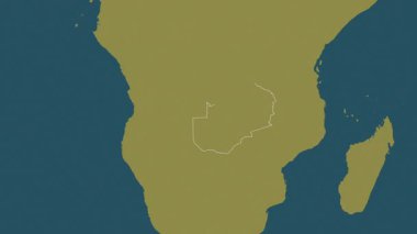 Zambiya haritası - süzül. Sınır. Desen.