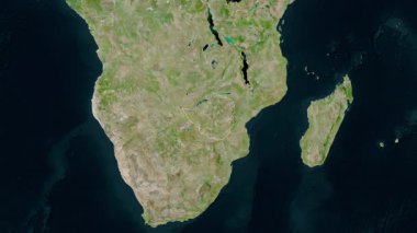 Zimbabwe haritası - özüt. Sınır. Uydu. Etiketler