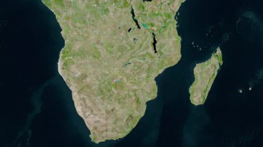 Zimbabwe haritası - yakınlaştır. Sınır. Uydu.