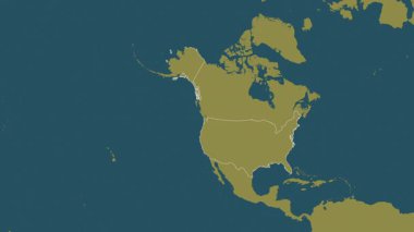 Alaska ve Hawaii haritasıyla Birleşik Devletler süzülüyor. Bölgeler. Desen.