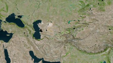 Özbekistan haritası - özet. Bölgeler. Uydu.