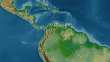 Venezuela haritası - süzül. Bölgeler. Fiziksel.