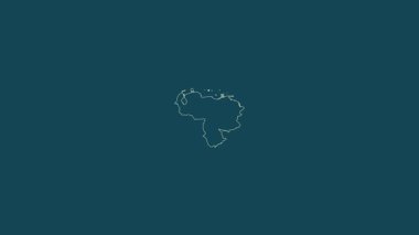 Venezuela haritası - katı. Bölgeler. Uydu. Etiketler