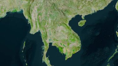 Vietnam haritası - sür. Bölgeler. Uydu.