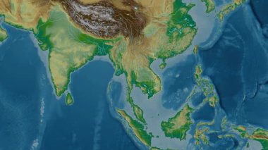 Vietnam haritası - süzül. Bölgeler. Fiziksel.