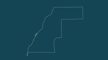 Batı Sahra haritası - çizgi film. Bölgeler. Uydu.