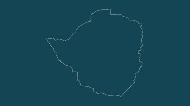 Zimbabwe haritası - çizgi film. Bölgeler. Uydu.