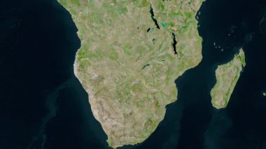 Zimbabwe haritası - süzül. Bölgeler. Uydu.