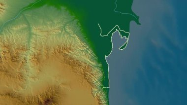 Lankaran - Azerbaycan bölgesi, çıkarıldı. Fiziksel