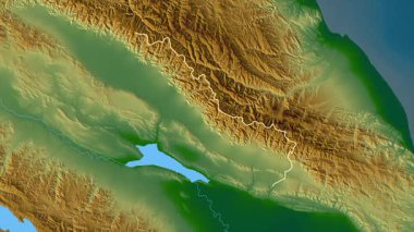 Shaki-Zaqatala - Azerbaycan bölgesi, çıkarıldı. Fiziksel