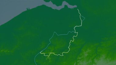 Oost-Vlaanderen - Belçika eyaleti, çıkarıldı. Fiziksel