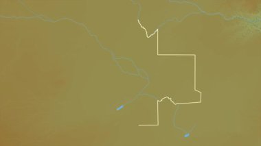 Botswana 'nın kuzeybatısında, çıkarılmış. Fiziksel