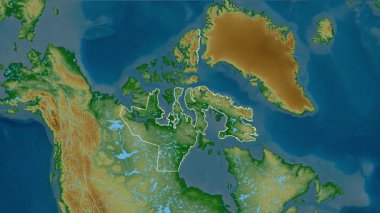 Nunavut - Kanada toprakları, çıkarıldı. Fiziksel