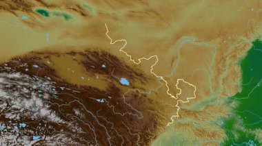 Gansu - Çin vilayeti, çıkarıldı. Fiziksel