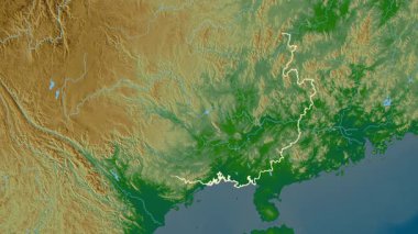 Guangxi - Çin 'in özerk bölgesi, çıkarıldı. Fiziksel