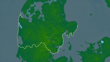 Midtjylland - Danimarka bölgesi, boşaltıldı. Fiziksel