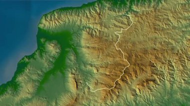 Ermera - Doğu Timor bölgesi, çıkarıldı. Fiziksel