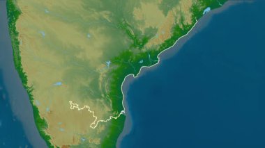 Andhra Pradesh, Hindistan, çıkarıldı. Fiziksel